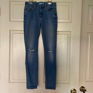 7 For All Mankind Skinny Ripped Ankle Jeans Size 25